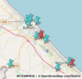 Mappa Via Michele Amari, 47924 Rimini RN, Italia (4.33909)