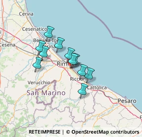 Mappa Via Antonio Rosmini Serbati, 47924 Rimini RN, Italia (9.56182)