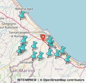 Mappa Via dello Stambecco, 47923 Rimini RN, Italia (7.86071)