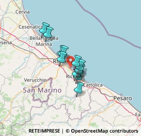 Mappa Viale Francesco de Pinedo, 47924 Rimini RN, Italia (8.01167)