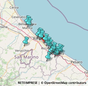 Mappa Viale Francesco de Pinedo, 47924 Rimini RN, Italia (9.37222)