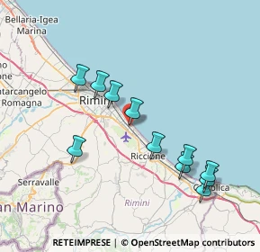 Mappa Viale Francesco de Pinedo, 47924 Rimini RN, Italia (7.68909)