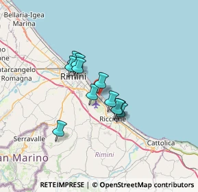 Mappa Viale Francesco de Pinedo, 47924 Rimini RN, Italia (4.68364)