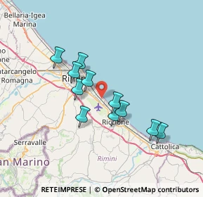 Mappa Viale Francesco de Pinedo, 47924 Rimini RN, Italia (5.98636)