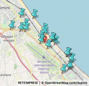 Mappa Viale Dublino, 47924 Rimini RN, Italia (1.8875)