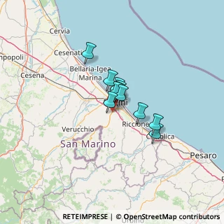Mappa Via del Gatto, 47900 Rimini RN, Italia (7.24364)