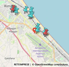 Mappa Via Francesco Frioli, 47924 Rimini RN, Italia (1.99692)