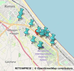 Mappa Via Francesco Frioli, 47924 Rimini RN, Italia (1.30429)