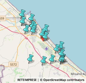 Mappa Via Francesco Frioli, 47924 Rimini RN, Italia (3.6215)