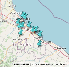 Mappa Via Carlo Mengarelli, 47924 Rimini RN, Italia (11.10545)