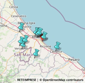 Mappa Rimini Miramare, 47924 Rimini RN, Italia (9.91083)