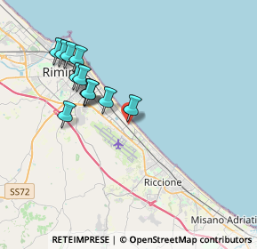 Mappa Viale Giacinto Martinelli, 47924 Rimini RN, Italia (3.63167)