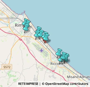 Mappa Viale Giacinto Martinelli, 47924 Rimini RN, Italia (3.10769)