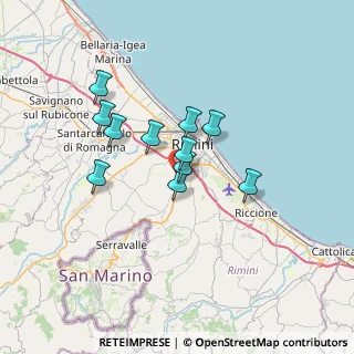 Mappa Via della Fontanina, 47923 Rimini RN, Italia (5.27)