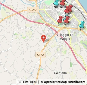 Mappa Via della Fontanina, 47923 Rimini RN, Italia (3.34364)