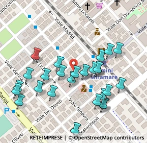 Mappa Viale Oliveti, 47924 Rimini RN, Italia (0.125)