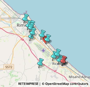 Mappa Viale Oliveti, 47924 Rimini RN, Italia (3.526)