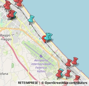 Mappa Viale Oliveti, 47924 Rimini RN, Italia (3.4505)