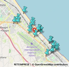 Mappa Viale Oliveti, 47924 Rimini RN, Italia (1.8605)