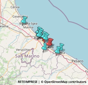 Mappa Viale Stoccolma, 47924 Rimini RN, Italia (7.15769)