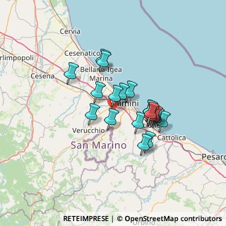 Mappa Via Carpi, 47923 Rimini RN, Italia (10.7075)