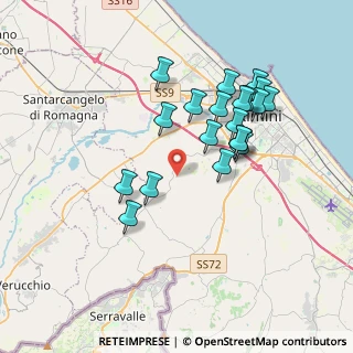 Mappa Via Carpi, 47923 Rimini RN, Italia (3.5025)
