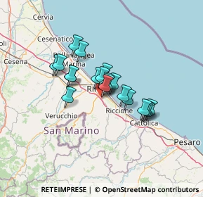 Mappa Via Tanaro, 47924 Rimini RN, Italia (9.3425)