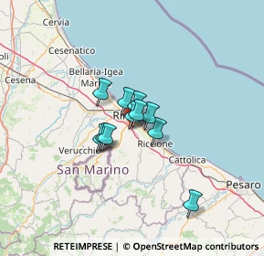 Mappa Via Tanaro, 47924 Rimini RN, Italia (7.35)
