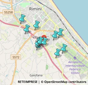 Mappa Via Tanaro, 47924 Rimini RN, Italia (1.28583)