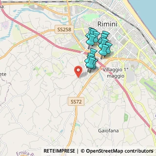 Mappa Via del Cerreto, 47923 Rimini RN, Italia (1.57923)