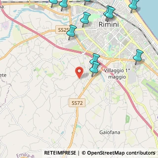 Mappa Via del Cerreto, 47923 Rimini RN, Italia (3.07273)