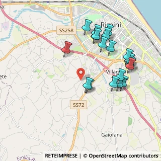 Mappa Via del Cerreto, 47923 Rimini RN, Italia (2.1075)