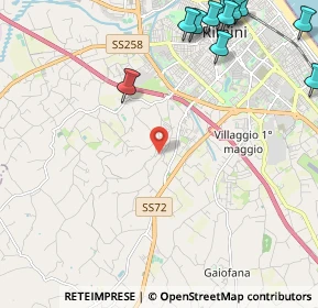 Mappa Via del Cerreto, 47923 Rimini RN, Italia (3.41615)