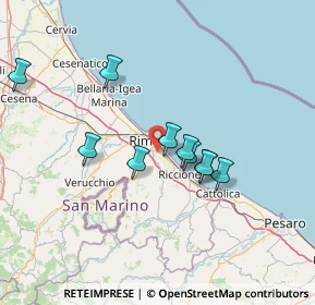 Mappa Via Palmiri, 47924 Rimini RN, Italia (14.61909)