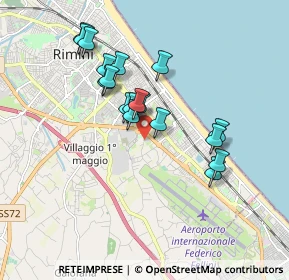 Mappa Via Palmiri, 47924 Rimini RN, Italia (1.60333)