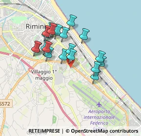 Mappa Via Palmiri, 47924 Rimini RN, Italia (1.583)