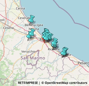 Mappa Strada Statale 72 Consolare Rimini San Marino & A14 - Autostrada Adriatica, 47924 Rimini RN, Italia (7.895)