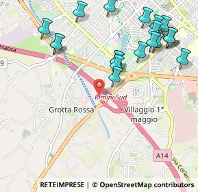 Mappa Strada Statale 72 Consolare Rimini San Marino & A14 - Autostrada Adriatica, 47924 Rimini RN, Italia (1.2935)