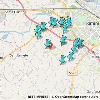 Mappa Via Calastra, 47923 Rimini RN, Italia (1.8515)