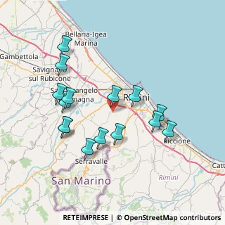 Mappa Via Calastra, 47923 Rimini RN, Italia (7.45467)