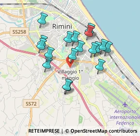 Mappa Via Ticino, 47924 Rimini RN, Italia (1.56778)
