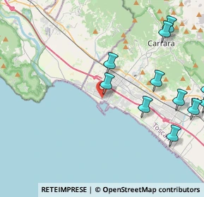 Mappa Viale Cristoforo Colombo, 54036 Marina di Carrara MS, Italia (5.72923)