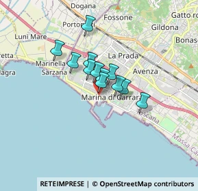 Mappa Viale Cristoforo Colombo, 54036 Marina di Carrara MS, Italia (1.04833)