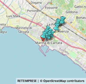 Mappa Viale Cristoforo Colombo, 54036 Marina di Carrara MS, Italia (1.0225)
