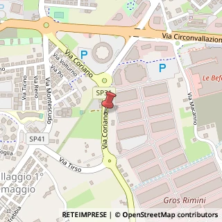 Mappa Via Coriano, 58/blok54/C, 47924 Rimini, Rimini (Emilia Romagna)