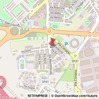 Mappa Via Montescudo, 24, 47924 Rimini, Rimini (Emilia Romagna)