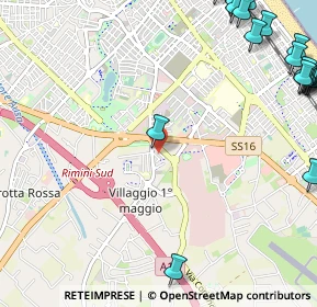 Mappa Via Volturno, 47924 Rimini RN, Italia (1.8115)