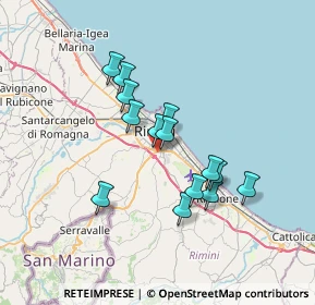 Mappa Via Arno, 47924 Rimini RN, Italia (5.76)