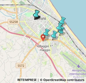 Mappa Via Arno, 47924 Rimini RN, Italia (1.77455)