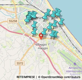 Mappa Via Arno, 47924 Rimini RN, Italia (1.787)